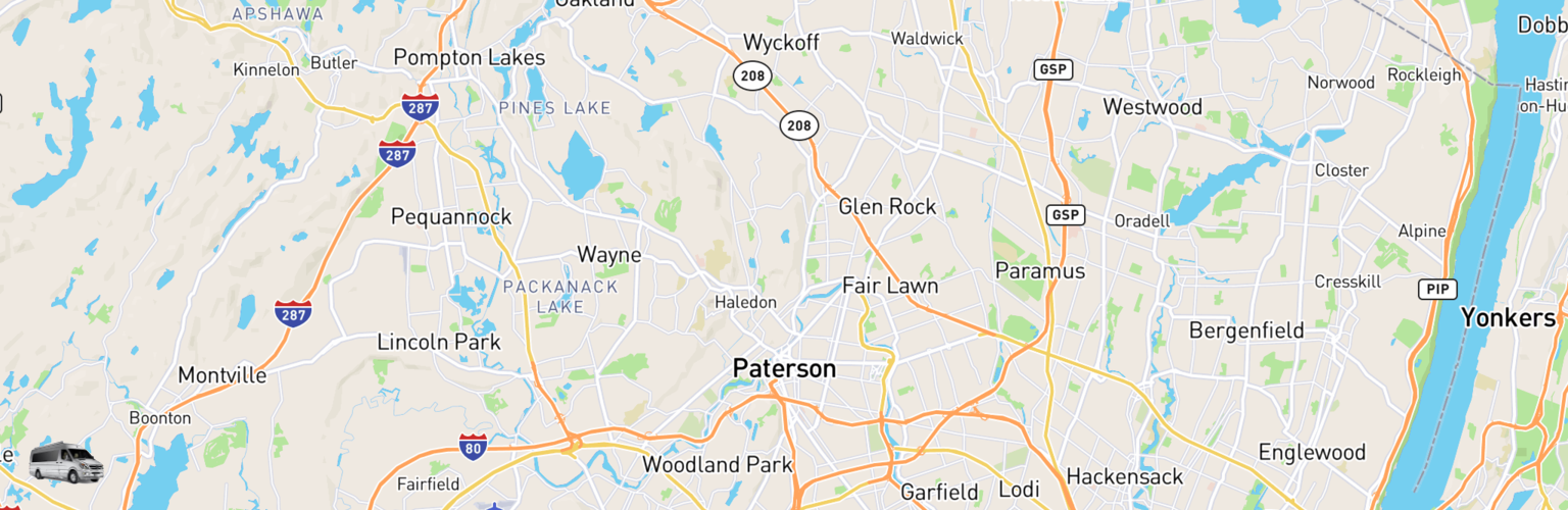 Class B RV Rentals Map Paterson, NJ