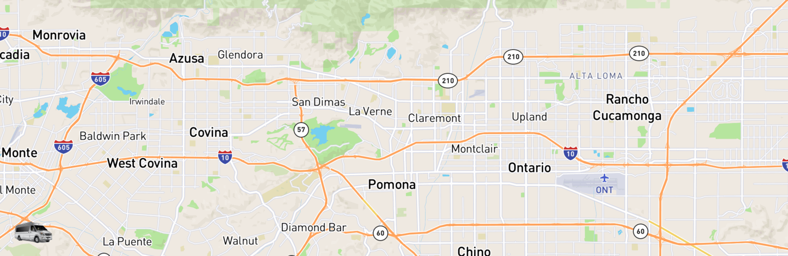 Class B RV Rentals Map Pomona, CA
