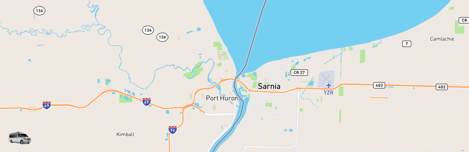 Class B RV Rentals Map Port Huron, MI
