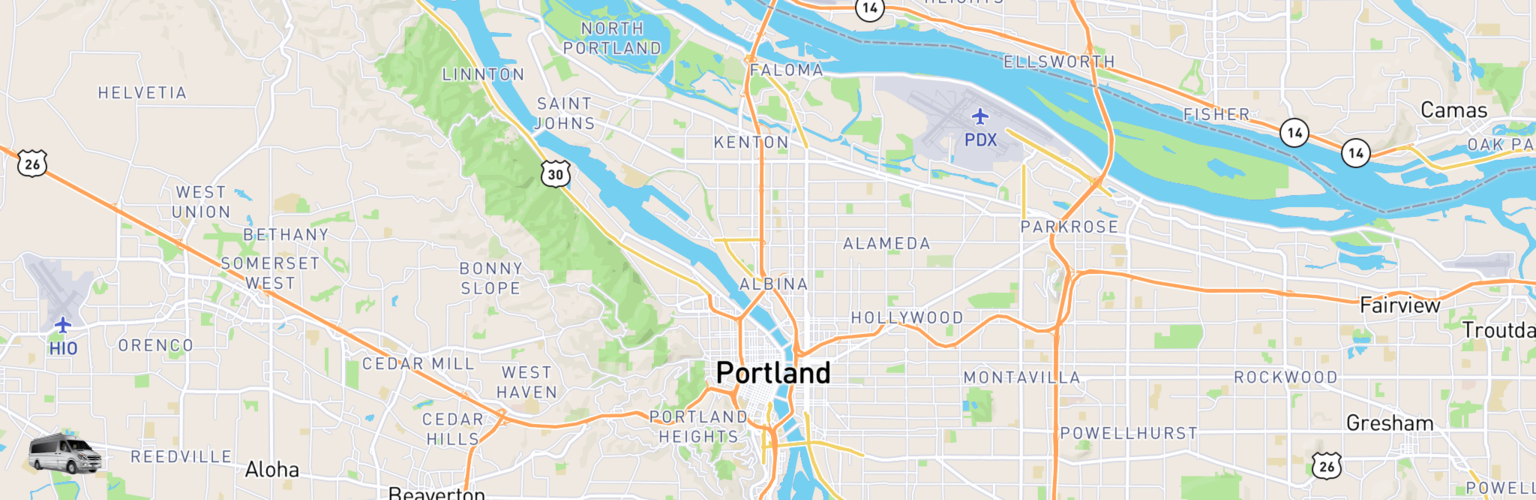 Class B RV Rentals Map Portland, OR