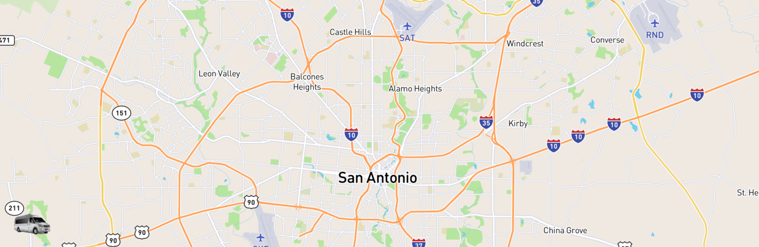 Class B RV Rentals Map San Antonio, TX