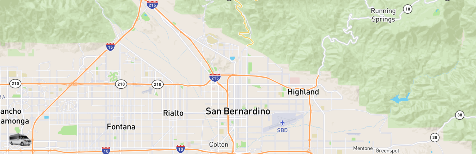 Class B RV Rentals Map San Bernardino, CA