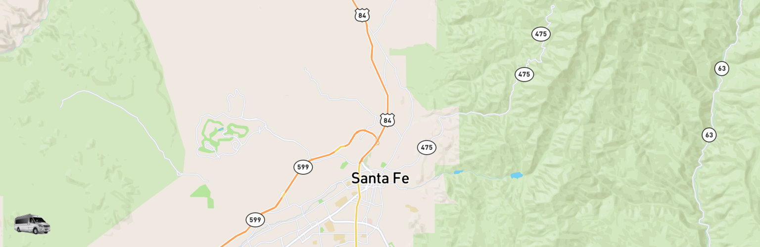 Class B RV Rentals Map Santa Fe, NM