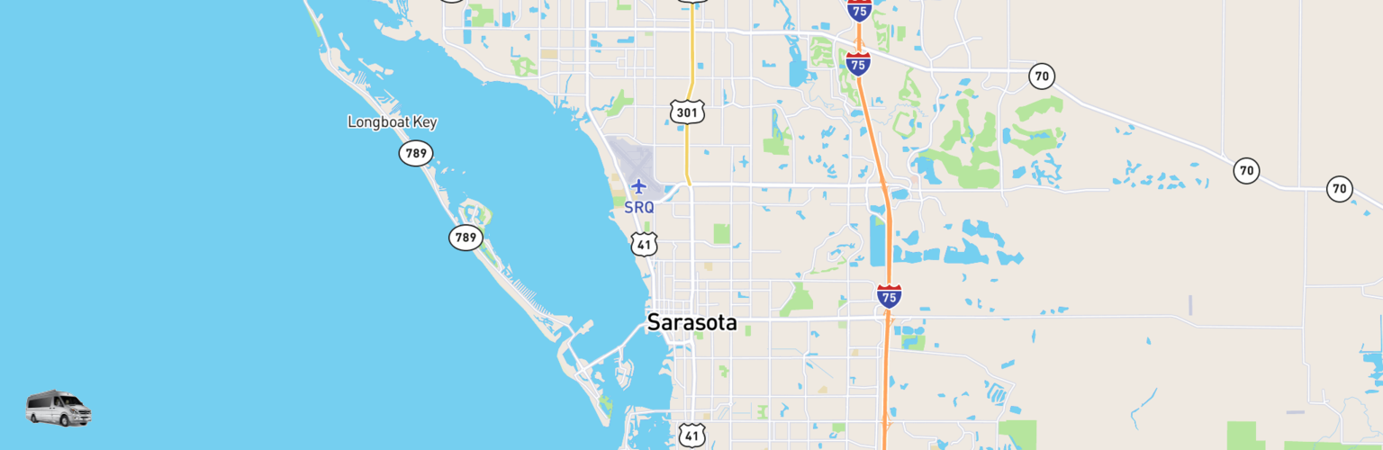 Class B RV Rentals Map Sarasota Bradenton, FL