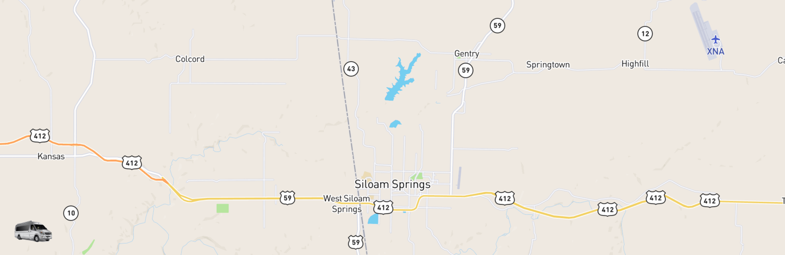 Class B RV Rentals Map Siloam Springs, AR