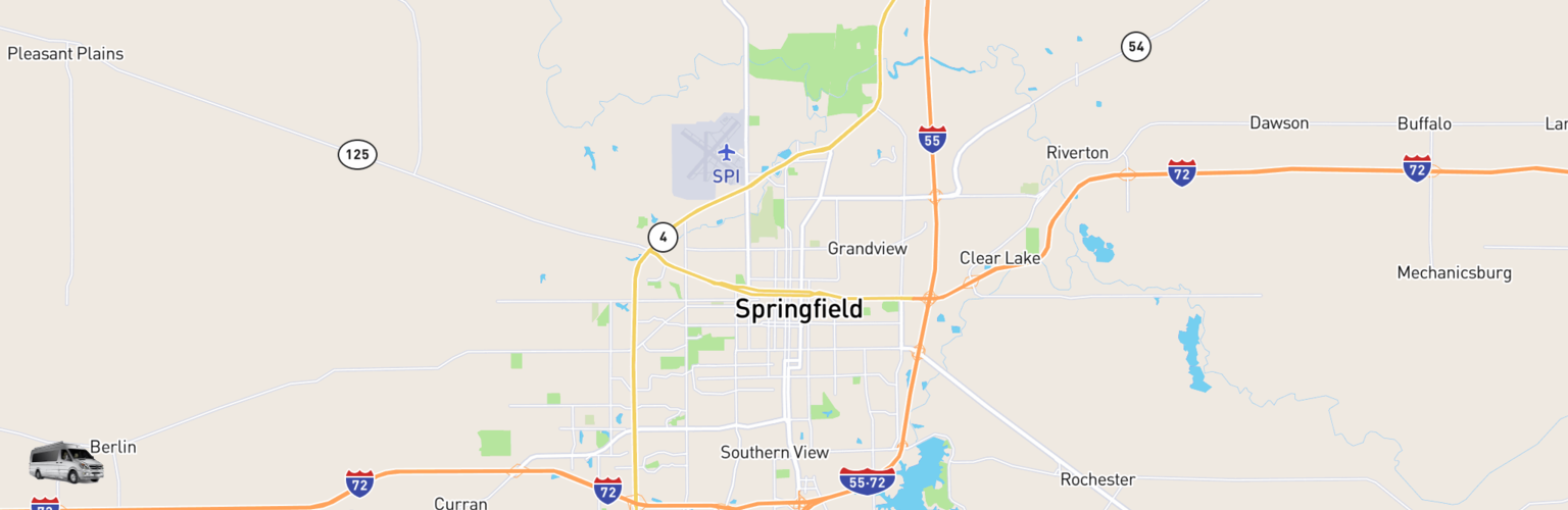 Class B RV Rentals Map Springfield, IL