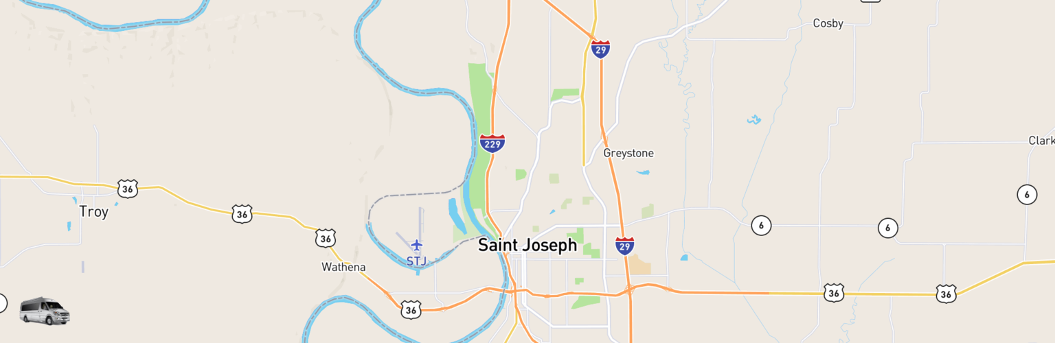 Class B RV Rentals Map St Joseph, MO