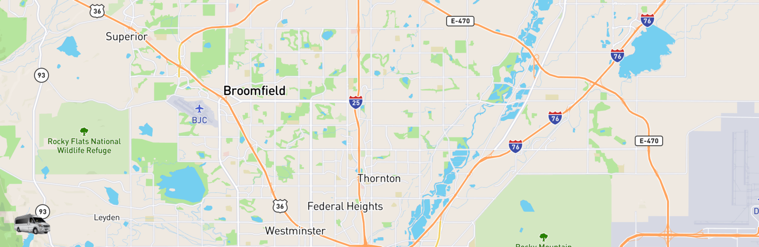 Class B RV Rentals Map Thornton, CO