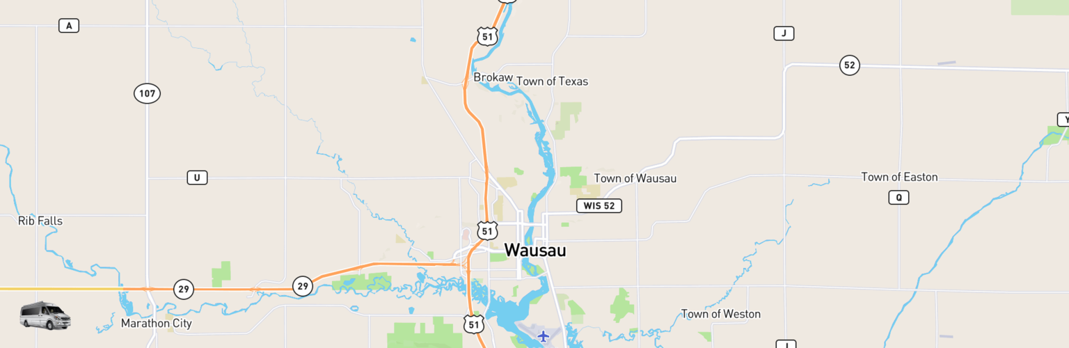 Class B RV Rentals Map Wausau, WI