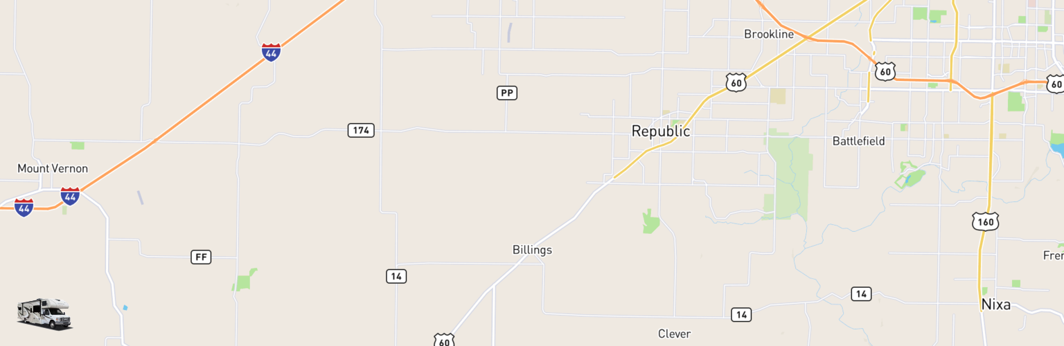 Class C RV Rentals Map Billings, MO