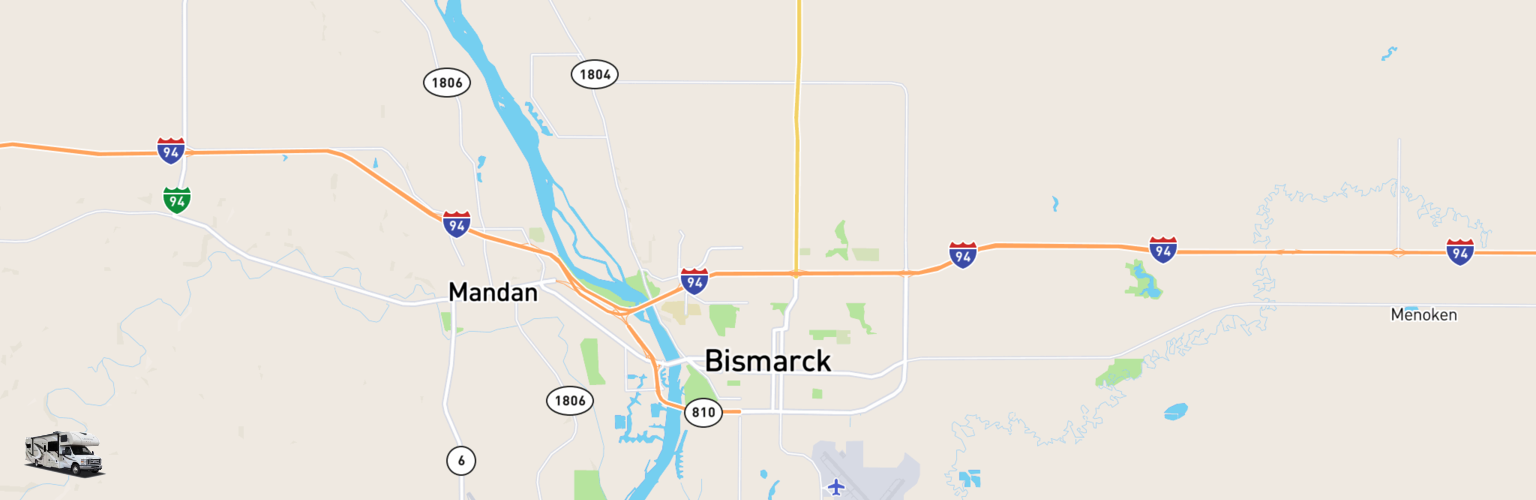 Class C RV Rentals Map Bismarck, ND