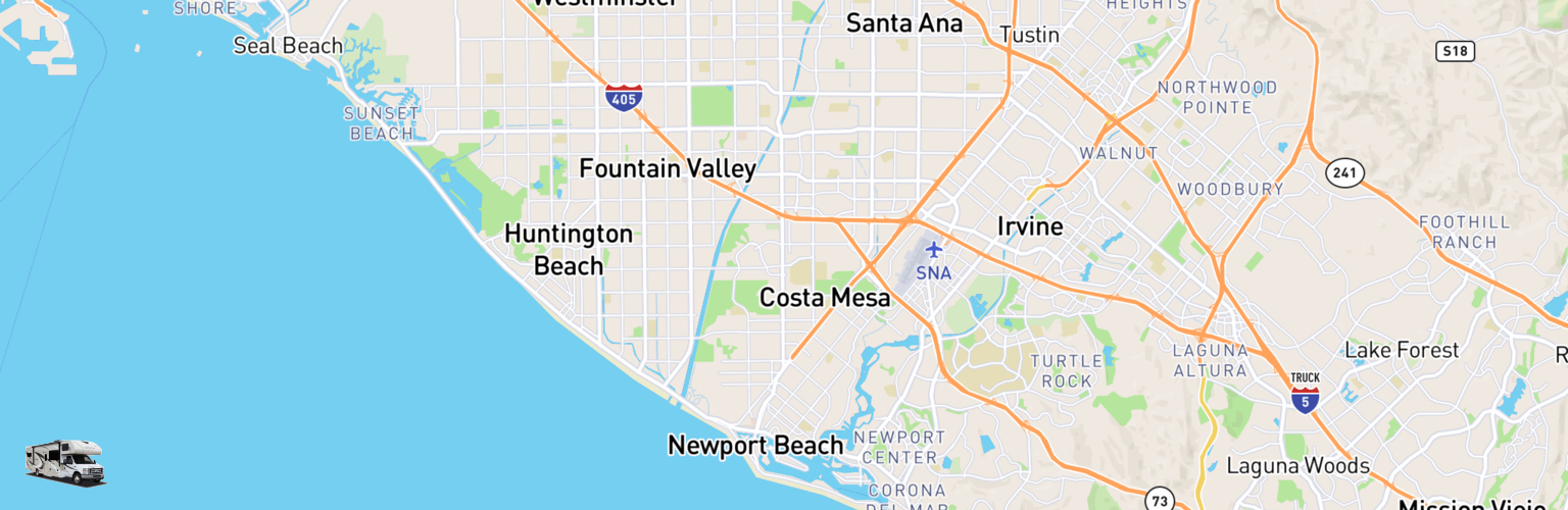 Costa Mesa California Map