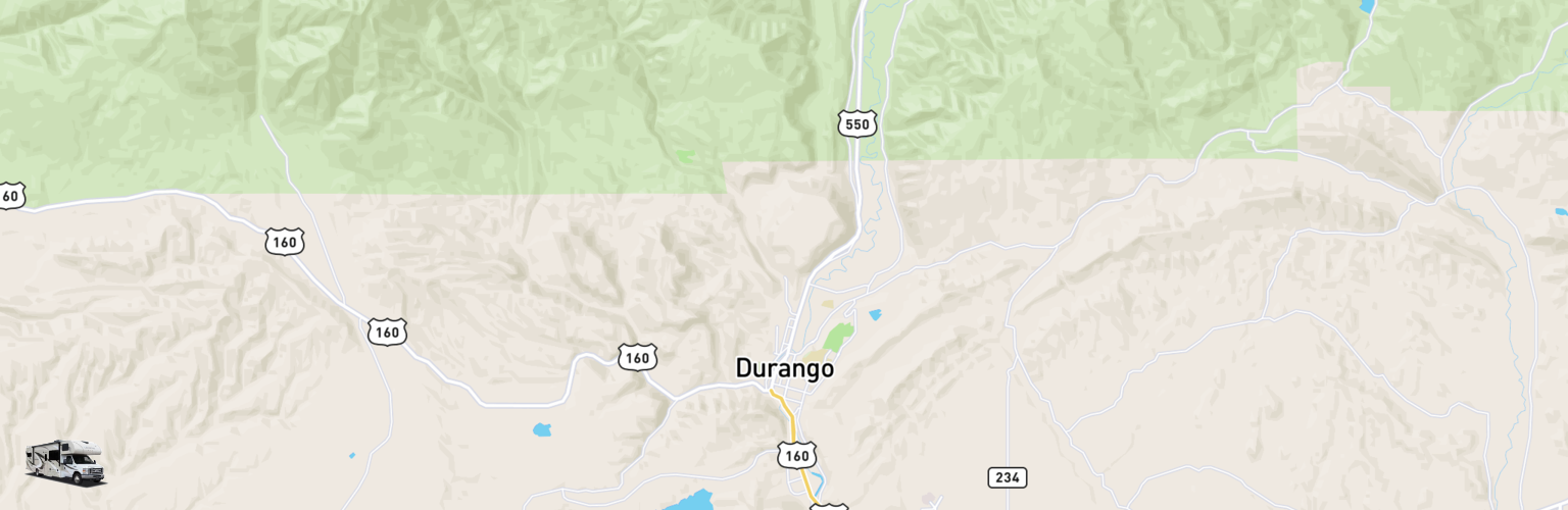 Class C RV Rentals Map Durango, CO