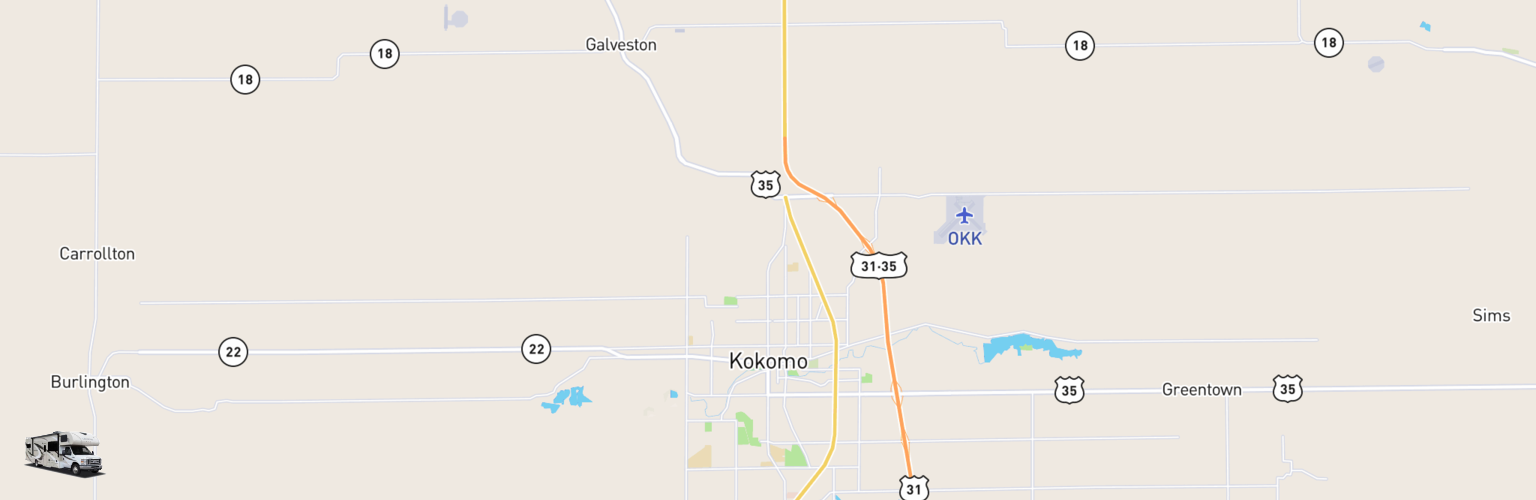 Class C RV Rentals Map Kokomo, IN