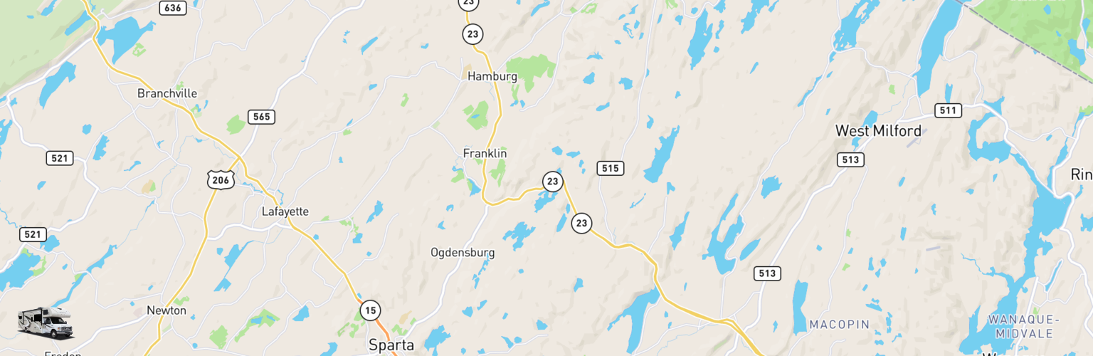 Class C RV Rentals Map North Jersey, NJ