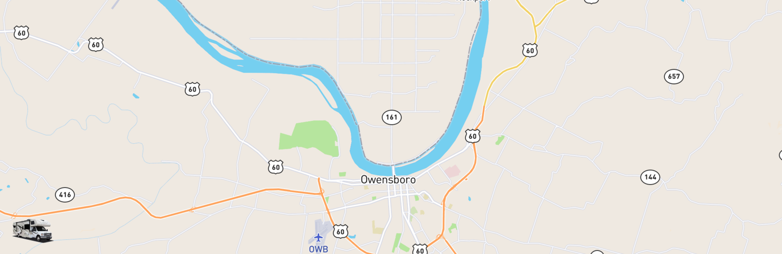 Class C RV Rentals Map Owensboro, KY