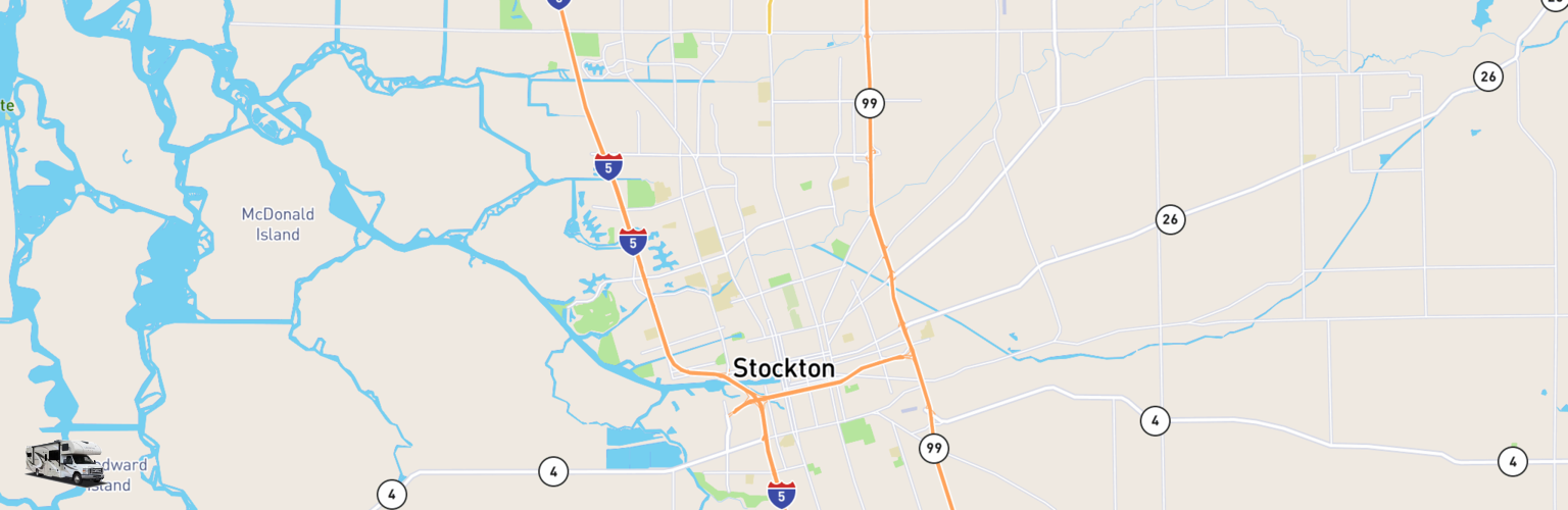 Class C RV Rentals Map Stockton, CA