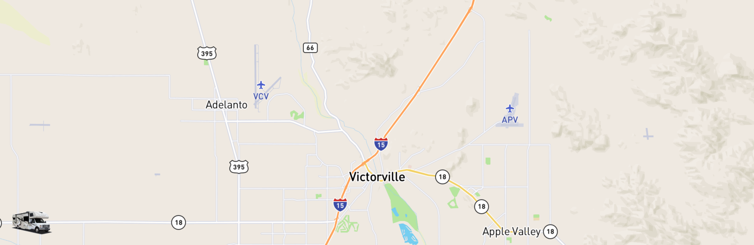Class C RV Rentals Map Victorville, CA