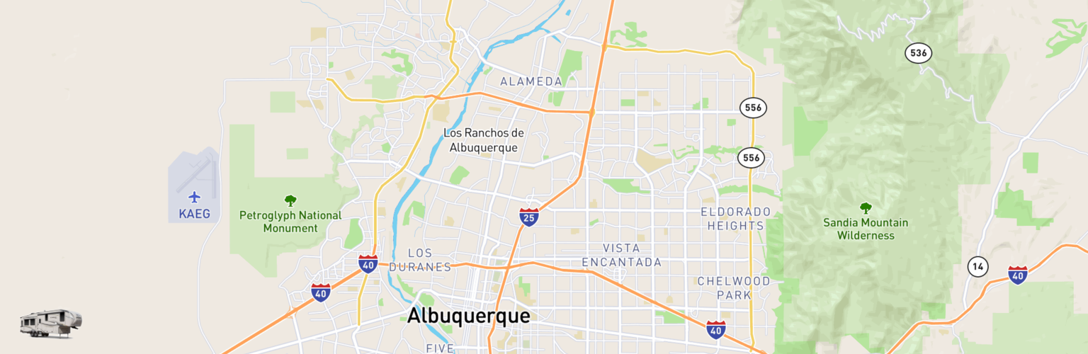 Fifth Wheel Rentals Map Albuquerque, NM
