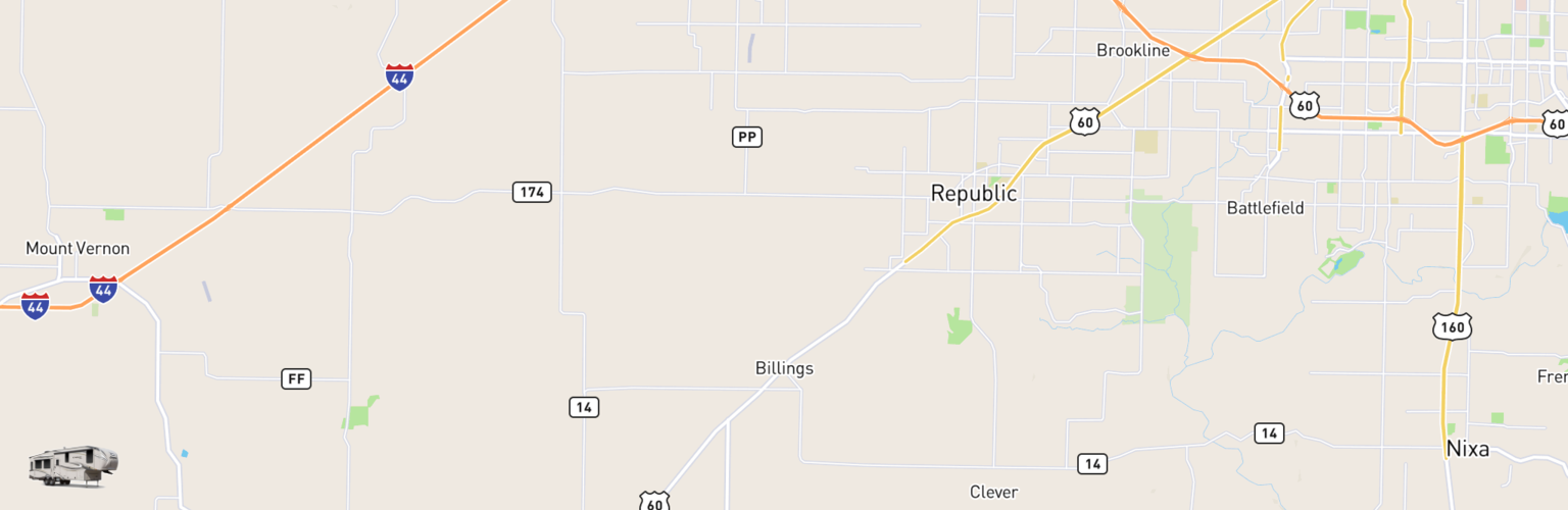 Fifth Wheel Rentals Map Billings, MO