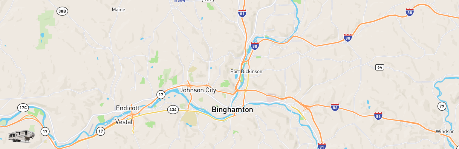 Fifth Wheel Rentals Map Binghamton, NY