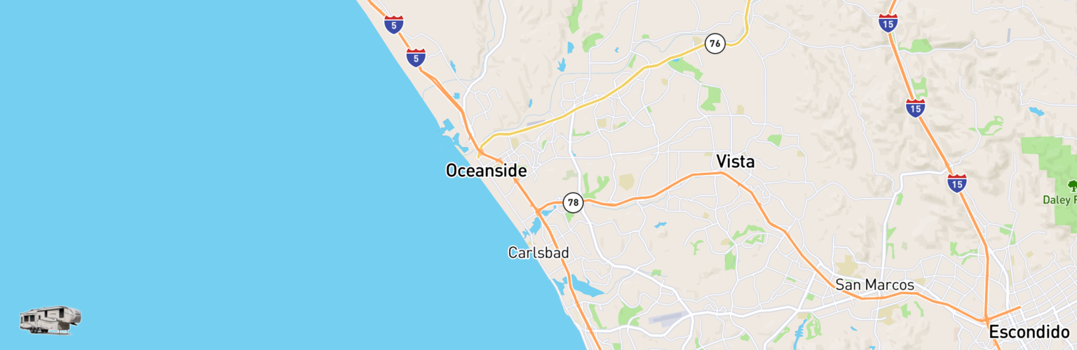 Fifth Wheel Rentals Map Carlsbad, CA
