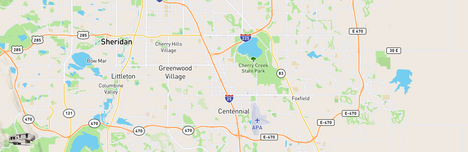 Fifth Wheel Rentals Map Centennial, CO