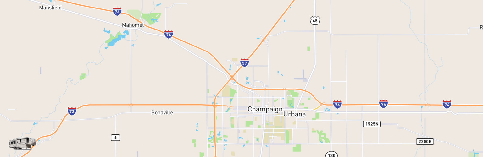 Fifth Wheel Rentals Map Champaign Urbana, IL