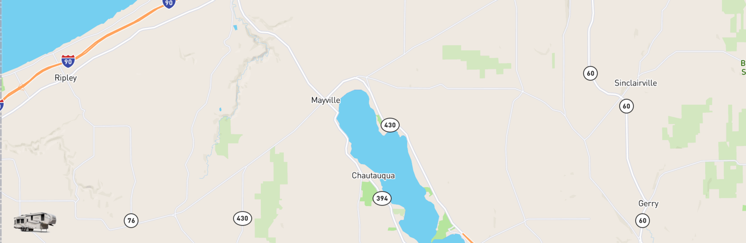 Fifth Wheel Rentals Map Chautauqua, NY