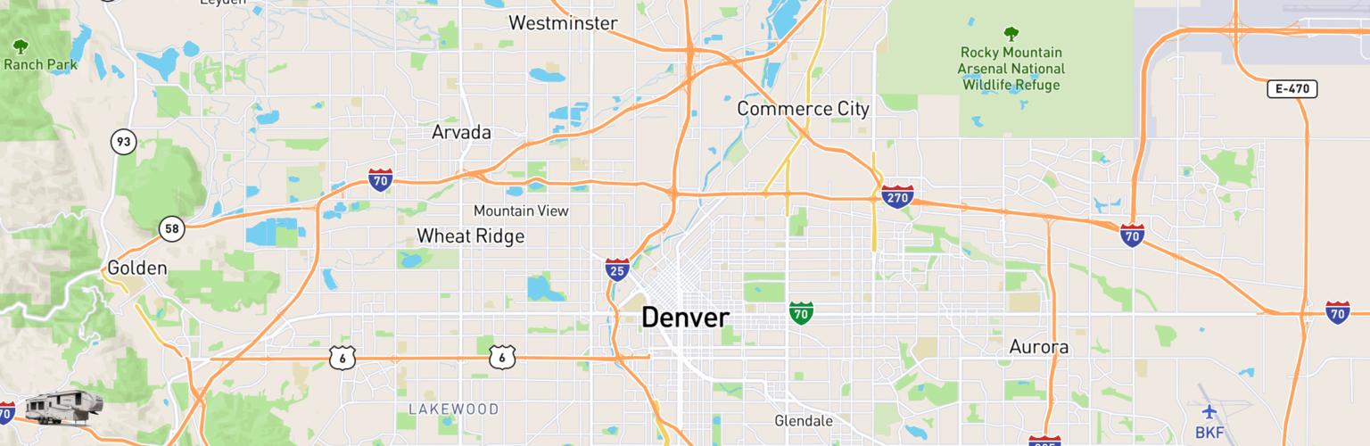 Fifth Wheel Rentals Map Denver, CO
