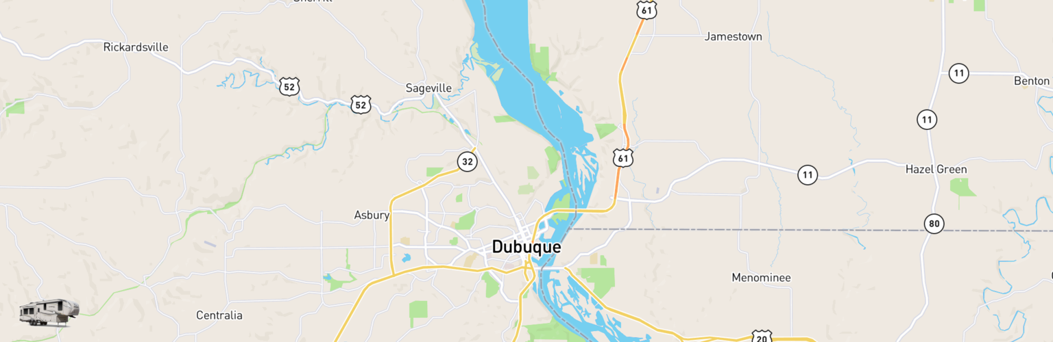 Fifth Wheel Rentals Map Dubuque, IA