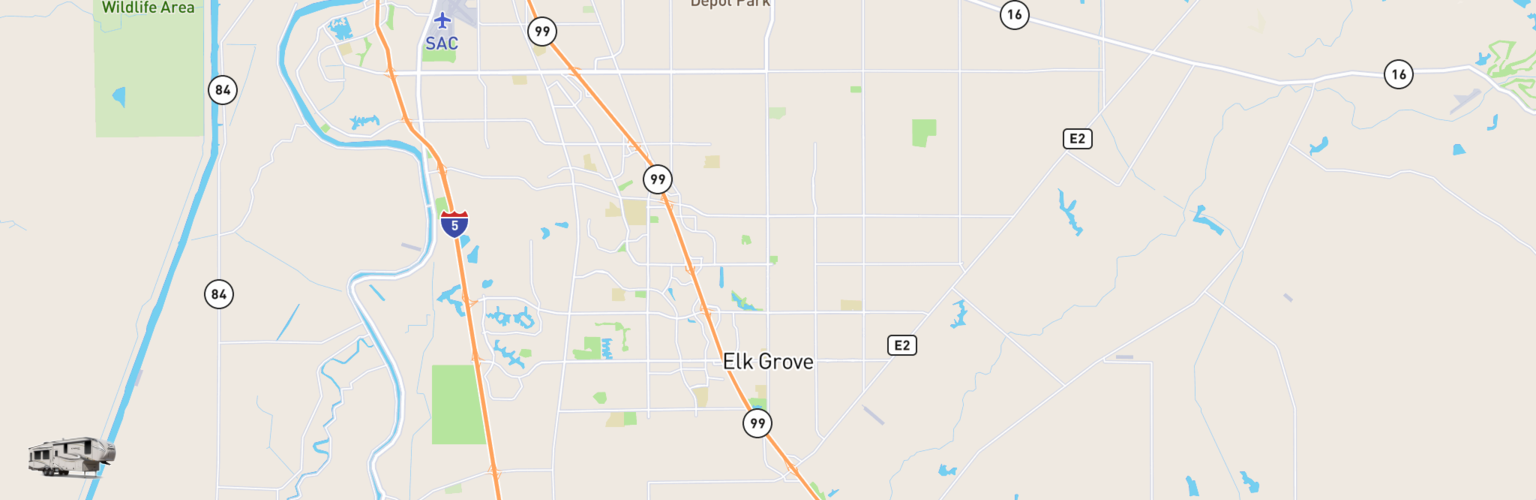 Fifth Wheel Rentals Map Elk Grove, CA
