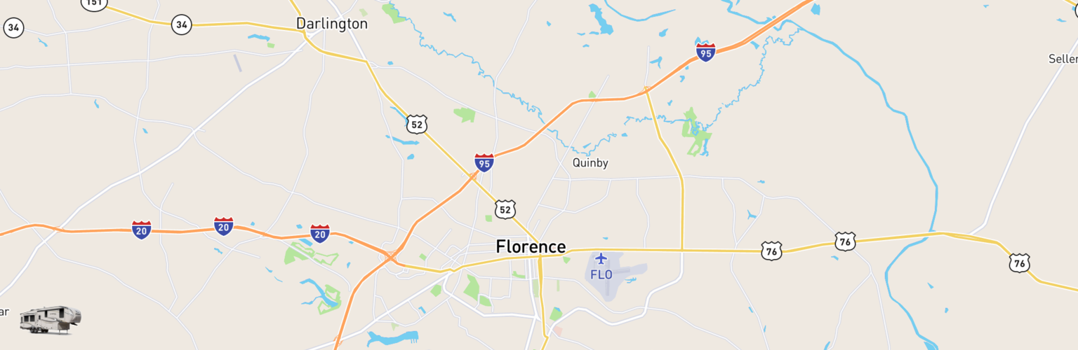 Fifth Wheel Rentals Map Florence, SC