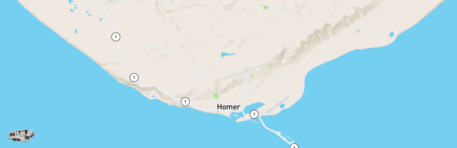 Fifth Wheel Rentals Map Homer, AK