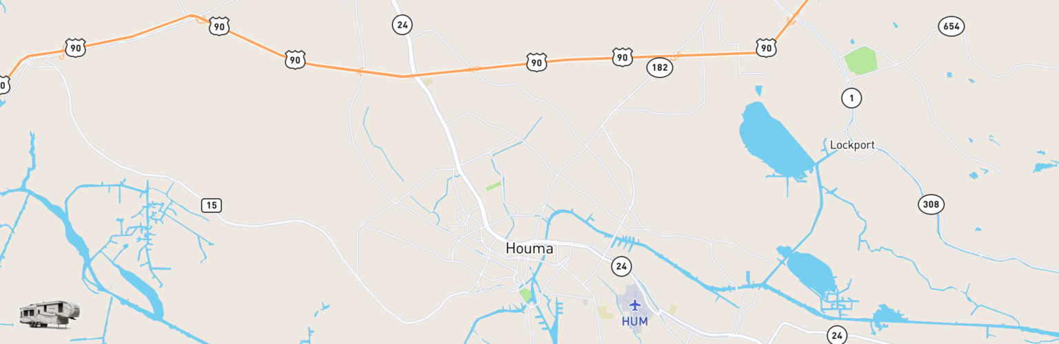 Fifth Wheel Rentals Map Houma, LA