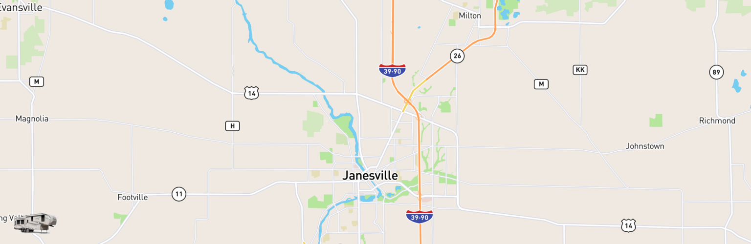Fifth Wheel Rentals Map Janesville, WI