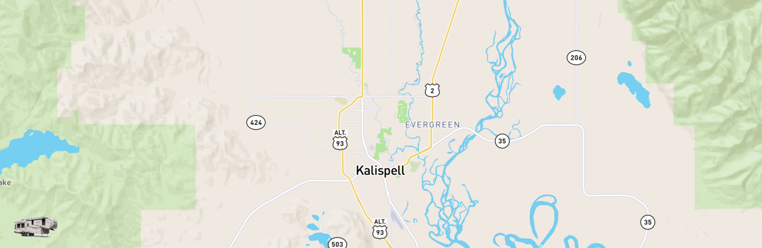 Fifth Wheel Rentals Map Kalispell, MT
