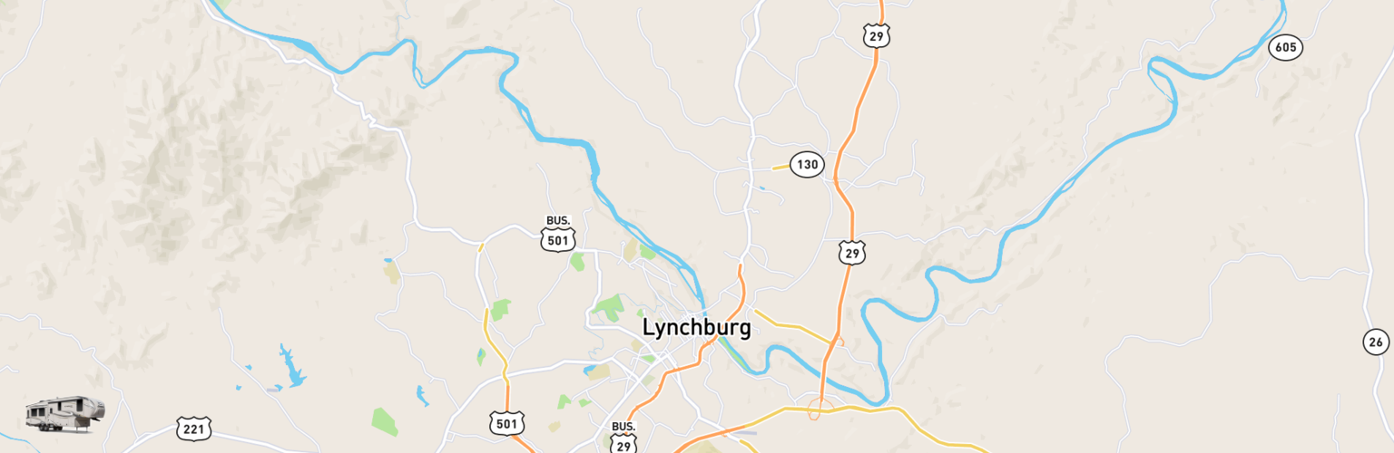 Fifth Wheel Rentals Map Lynchburg, VA