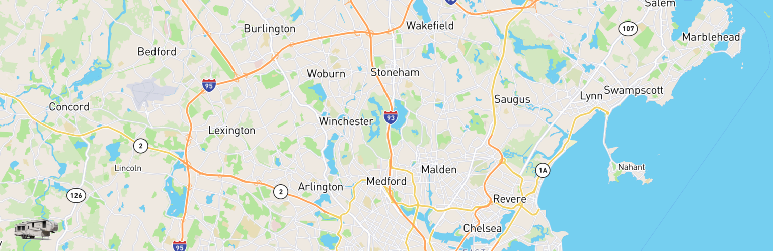 Fifth Wheel Rentals Map Medford, MA