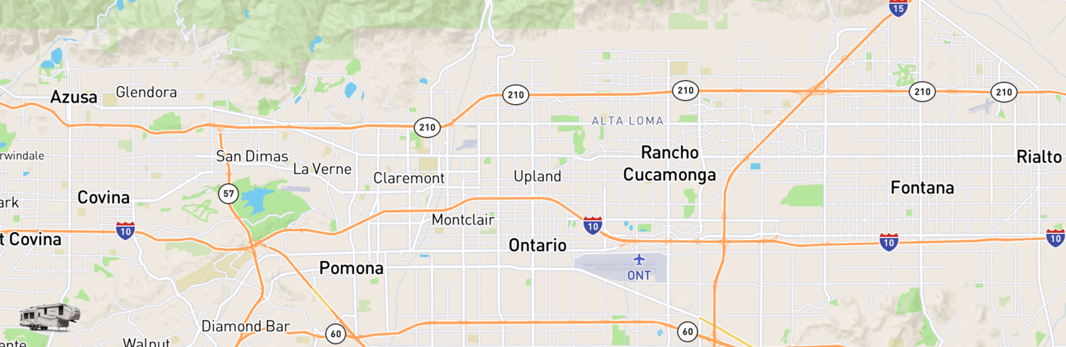 Fifth Wheel Rentals Map Ontario, CA