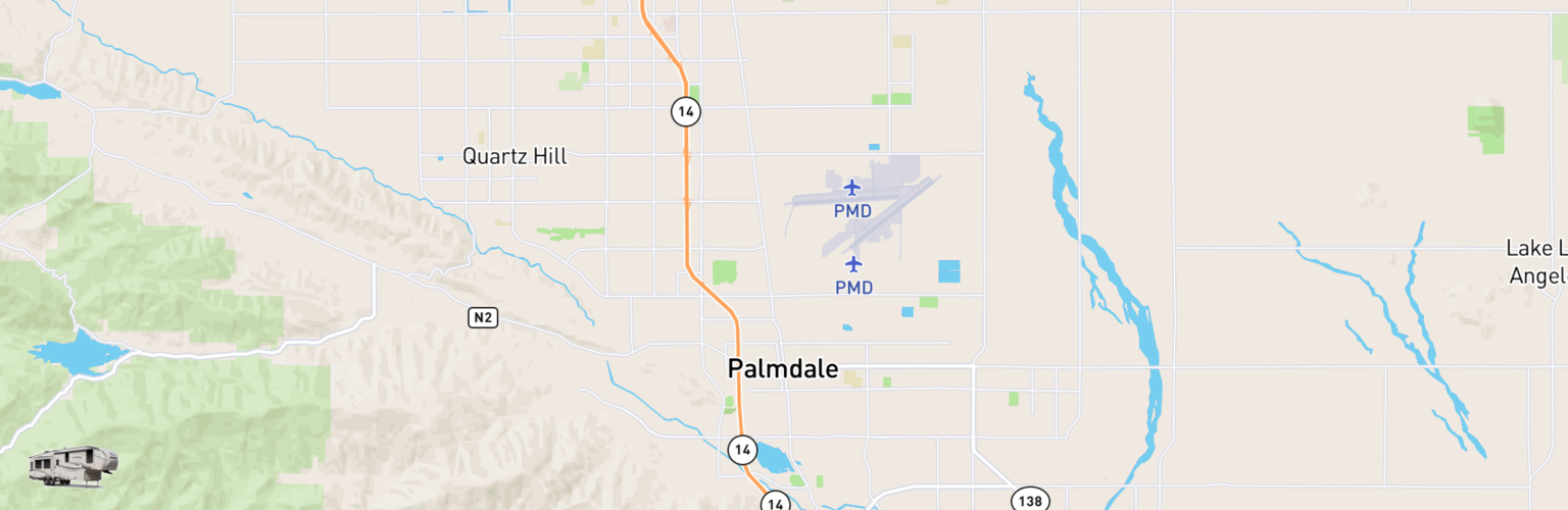 Fifth Wheel Rentals Map Palmdale, CA