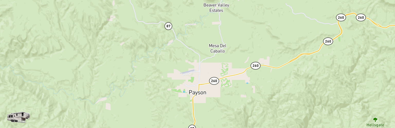 Fifth Wheel Rentals Map Payson, AZ