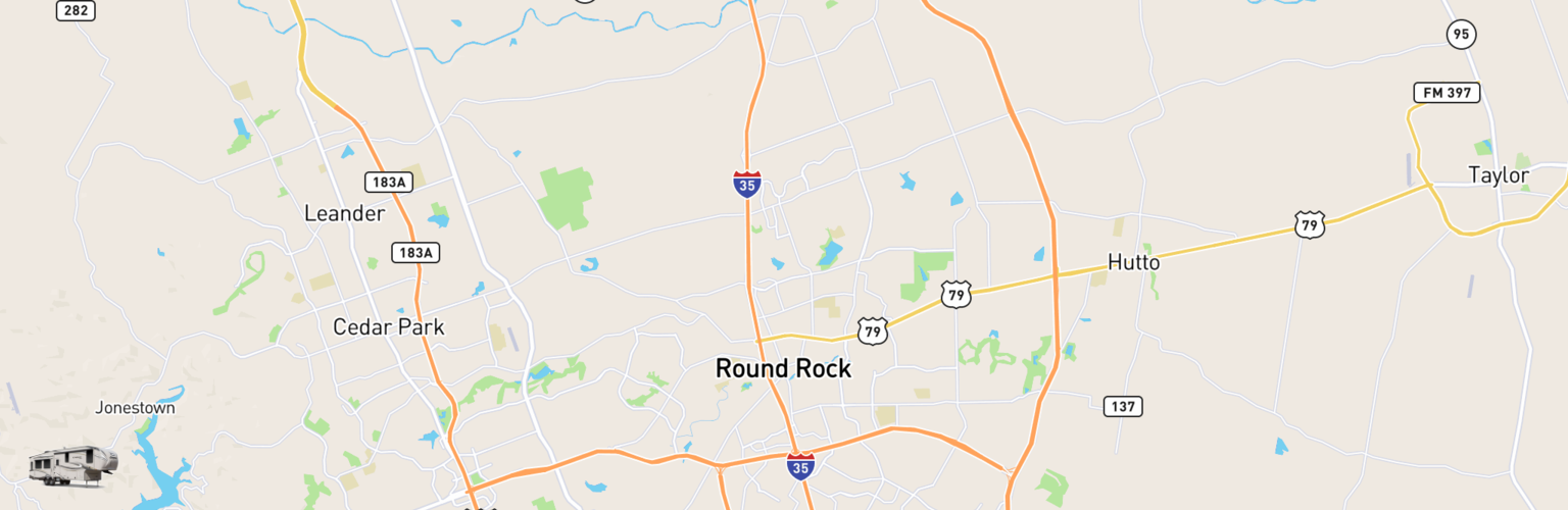 Fifth Wheel Rentals Map Round Rock, TX