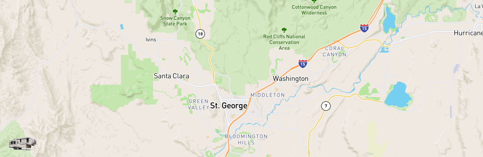 Fifth Wheel Rentals Map St George, UT