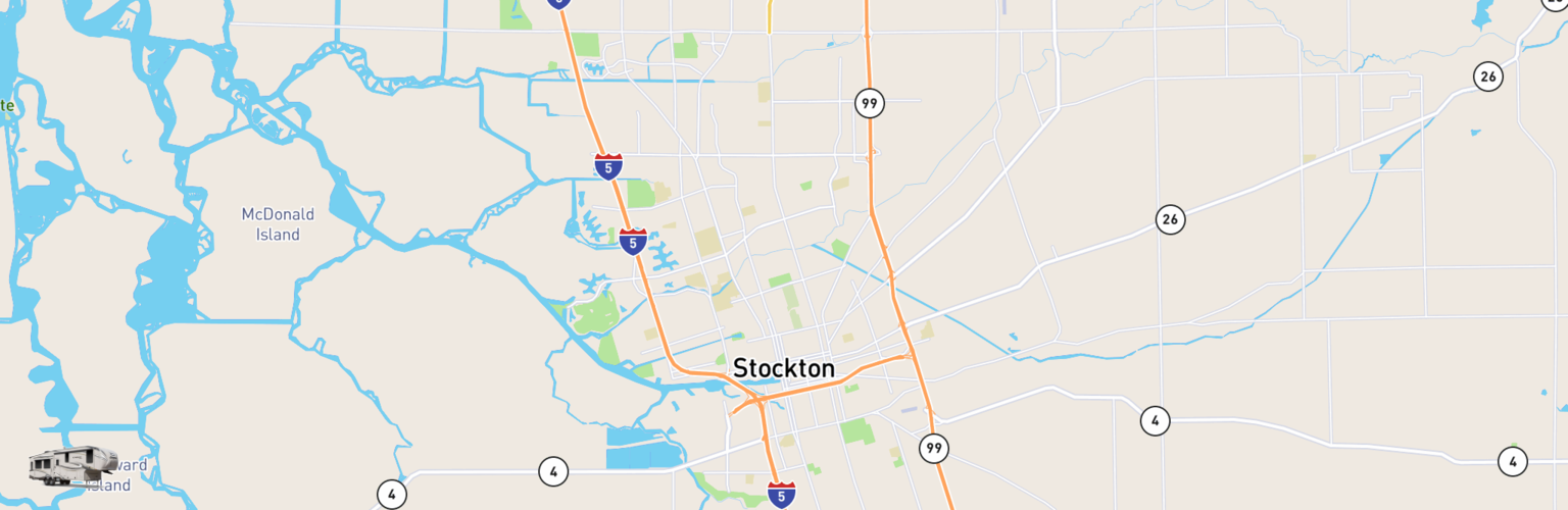 Fifth Wheel Rentals Map Stockton, CA