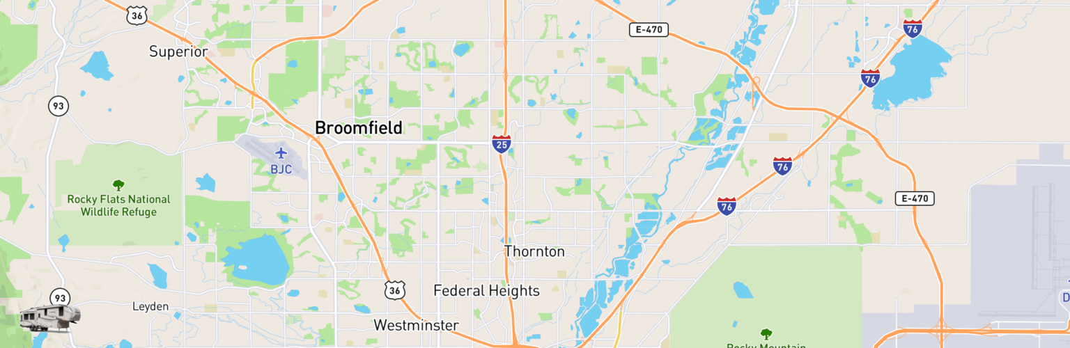 Fifth Wheel Rentals Map Thornton, CO
