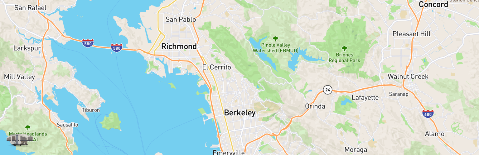 Pop Up Rentals Map Berkeley, CA