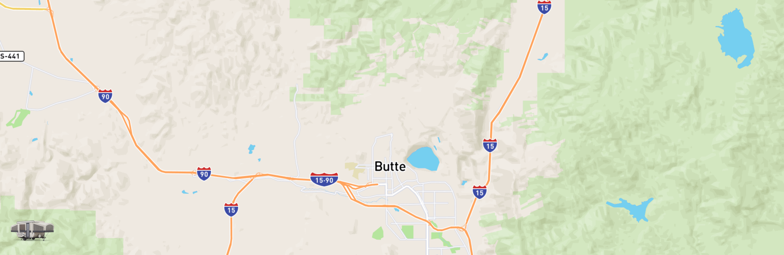 Pop Up Rentals Map Butte, MT