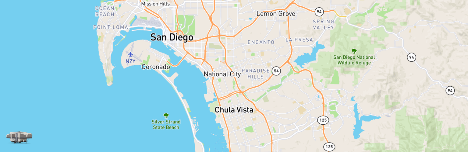 Pop Up Rentals Map Chula Vista, CA
