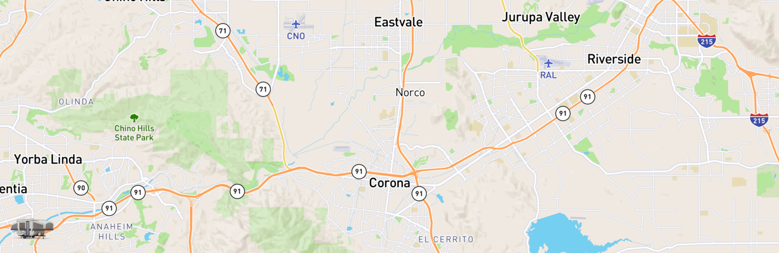 Pop Up Rentals Map Corona, CA